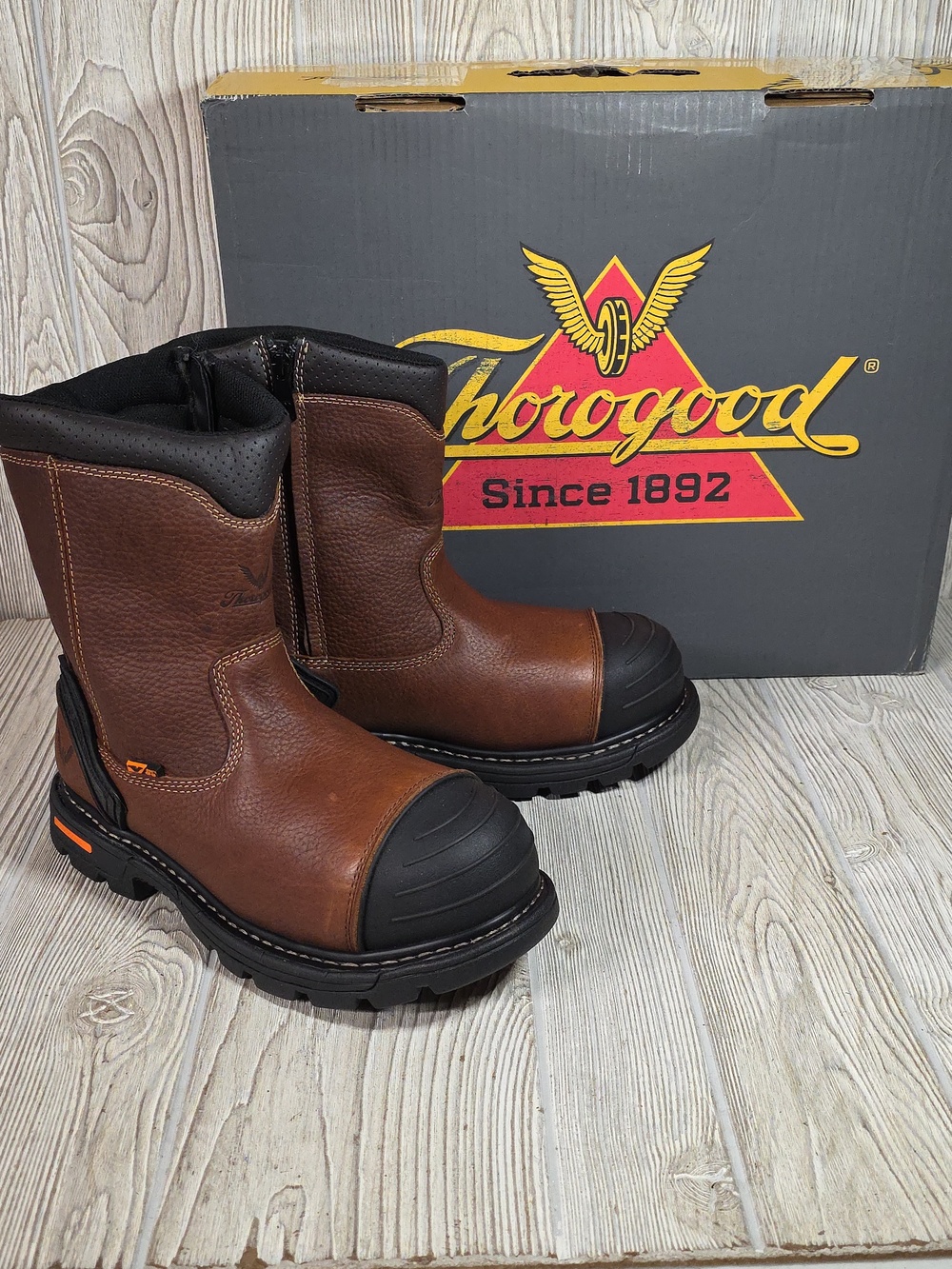 Thorogood Gen-flex2 8" Side Zip Wellington Work Boots Coimposite Toe Mens 11 NEW